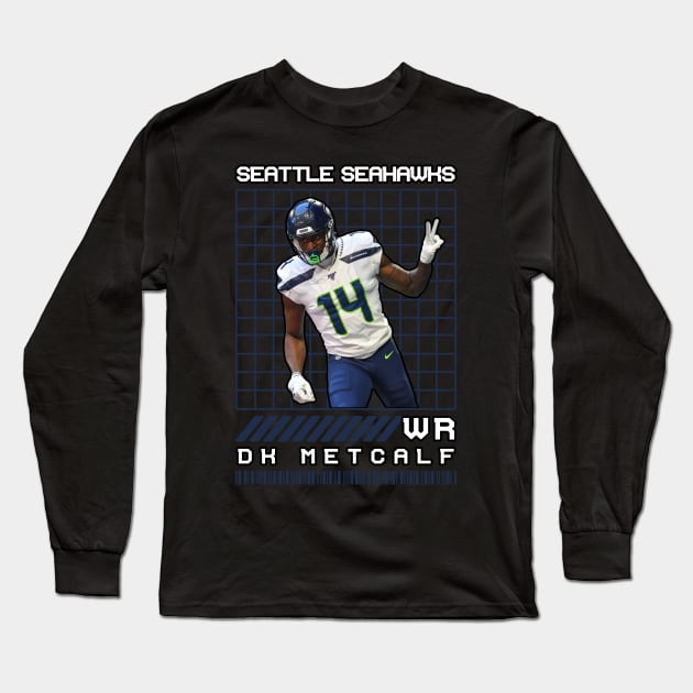 DK METCALF - WR - SEATTLE SEAHAWKS Long Sleeve T-Shirt by Mudahan Muncul 2022